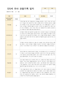 어린이집 만5세 유아 관찰기록일지  3~5월