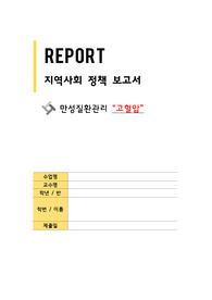 지역사회 정책 보고서-만성질환-고혈압