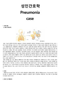 pneumonia 간호과정/간호진단 3개, 간호과정 2개