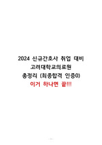 최합인증o 2024신규간호사 대비 고려대학교의료원 자소서+면접+팁 총정리