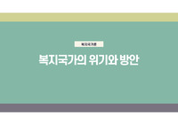 [복지국가론] 기말과제 - 복지국가의 위기와 전망, 향후방안 PPT 과제