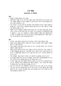 소아폐렴 보고서 (정의, 증상, 원인, 종류, 진단, 검사, 치료, 경과/합병증, 자가 관리) 자세함주의. 원큐가능