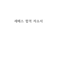 세메스 현직 합격 자소서