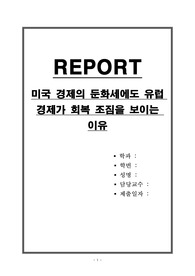 미국 경제의 둔화세에도 유럽 경제가 회복 조짐을 보이는 이유