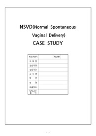여성간호학실습 정상분만(NSVD , Normal Spontaneous  Vaginal Delivery) 케이스스터디 A++받은 자료입니다!!(간호진단3개, 간호과정2개)
