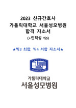 2023 서울성모병원 신규간호사 합격 자소서, 인적성 검사 TIP