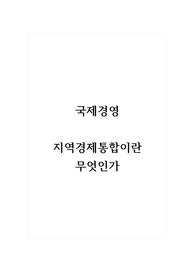 국제경영_지역경제통합이란 무엇인가
