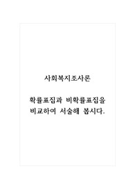 사회복지조사론_확률표집과 비확률표집을 비교하여 서술해 봅시다.