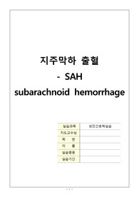 지주막하 출혈 case study