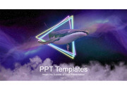 비행 우주 고래 고급 PPT템플릿 다이어그램 그래픽 타입 flow 차트 아이콘