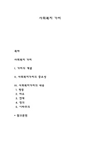 사회복지 가치