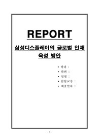 삼성디스플레이의 글로벌 인재 육성 방안
