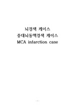 뇌경색 케이스, 중대뇌동맥경색 case, MCA infarction (간호진단 5개, 과정 2개)