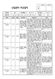 [22년도 평가제 A] 어린이집 만 2세 영아 신입원아 적응일지