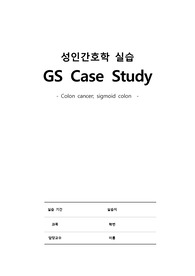 성인간호학실습 - A+/외과/GS/대장암/케이스스터디/성인간호학