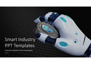 공장 자동화 산업 고급 PPT 템플릿 다이어그램 그래픽 타입 flow 차트 아이콘