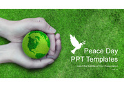 국제적인 평화 평화의날 기념일 고급 PPT 템플릿 다이어그램 그래픽 타입 flow 차트 아이콘
