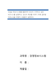 오늘날 정보시스템를 활용하여 당신이 시작하고 싶은 비즈니스를 설명하고, 당신이 목표를 이루기 위해 글로벌 아웃소싱을 어떻게 사용할지 설명하라.