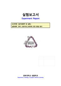 종이 크로마토그래피에 의한 물질 분리 충북대
