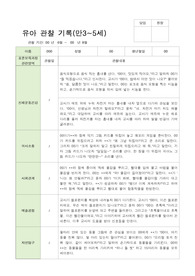 혼합반 만 3-5세 관찰일지 6-8월  16명