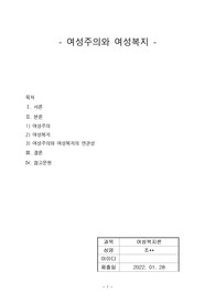 사회복지와 여성주의의 연관성을 설명하시오.