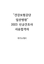 건강보험공단 일산병원 2023 간호사 서류합격 자기소개서