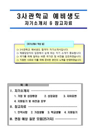 3사관학교 예비생도 합격자 자기소개서