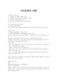 tknu 시각문화의 이해 중간고사 자료정리