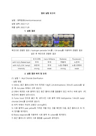 화학 발광 실험 결과보고서