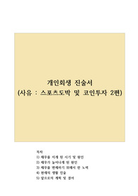 개인회생 진술서 (코인투자 1편) (법원 그대로 제출)