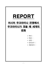 러시아 우크라이나 전쟁에서 우크라이나가 졌을 때 세계의 변화