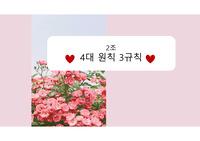 생명존중간호 4대 원칙 3규칙