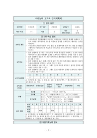 NCS 수리능력 교과목 강의계획서