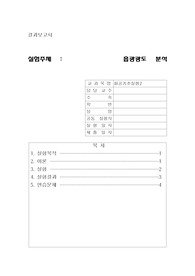 흡광광도분석 결과레포트