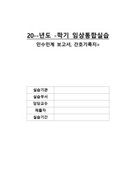 성인간호실습-인수인계 보고서/간호기록지(복막염)