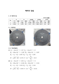 일반물리실험1 벡터의 덧셈 보고서