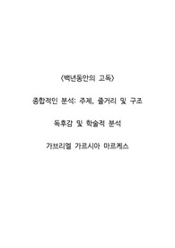&lt;백년동안의 고독&gt;  종합적인 분석_주제, 줄거리 및 구조  독후감 및 학술적 분석  가브리엘 가르시아 마르케스