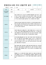 만4-5세 혼합반 21명 1학기 3-8월  관찰일지