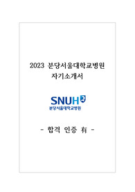 2023 분당서울대학교병원 신규간호사 자기소개서 합격, 스펙, 후기 (합격인증 有)