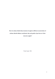 IB Extended Essay Biology Impact of postharvest treatment on apple