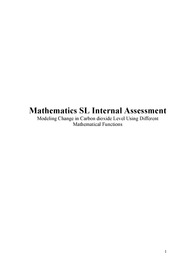 IB Math SL IA Modeling Change in Carbon dioxide Level Using Different Mathematical Functions