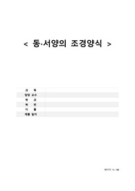 동서양의 조경양식