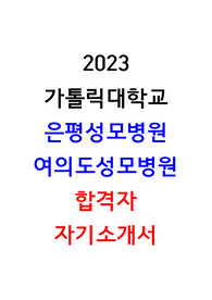 !!! 2023 신규 간호사 가톨릭대학교 은평성모병원, 여의도성모병원 합격자 자기소개서&amp;합격자 스펙 !!!