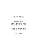 <인도로 가는길>  종합적인 분석 (주제, 줄거리 및 구조)  독후감 및 학술적 분석  E.M. 포스터