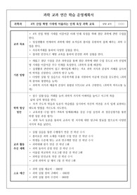 과학 교과 연간 학습 운영계획서