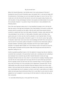 About big city &amp; small town
