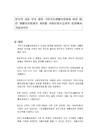 한국의 공동 부조 법인 국민기초생활보장법과 이전 법인 생활보호법과의 차이를 사회보장수급권의 입장에서 기술하시오