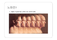 노화의 정리 및 노인 질병