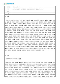 경제학개론_DISPLAY 산업의 최근 동향과 경쟁력 강화방안에 대해 논하시오.
