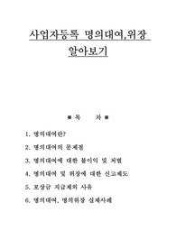 사업자등록 명의대여,위장 알아보기